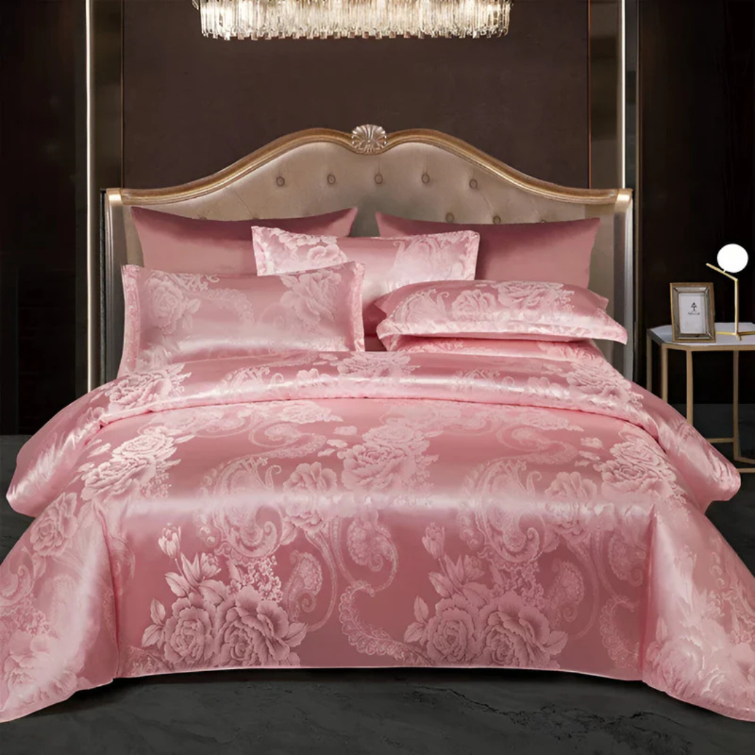Duvet Cover Satin Floral Set – Luxurious Design for Serene Sleep 4
