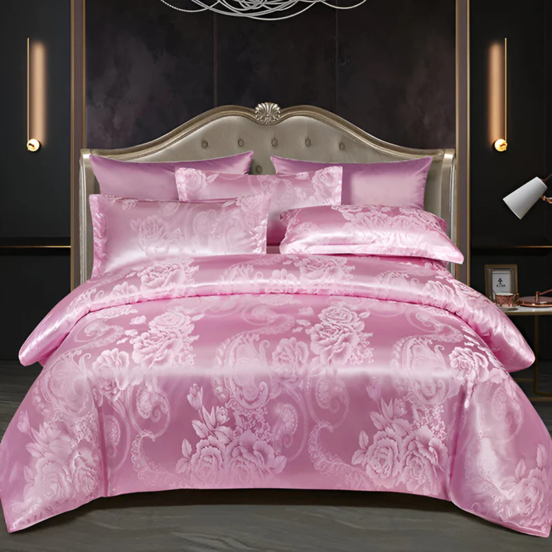 Duvet Cover Satin Floral Set – Luxurious Design for Serene Sleep 5