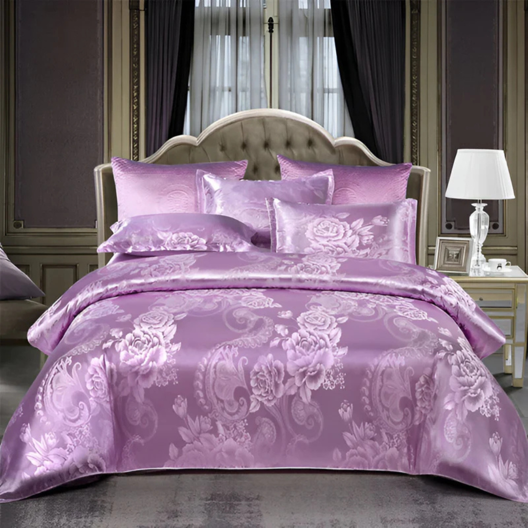 Duvet Cover Satin Floral Set – Luxurious Design for Serene Sleep 7