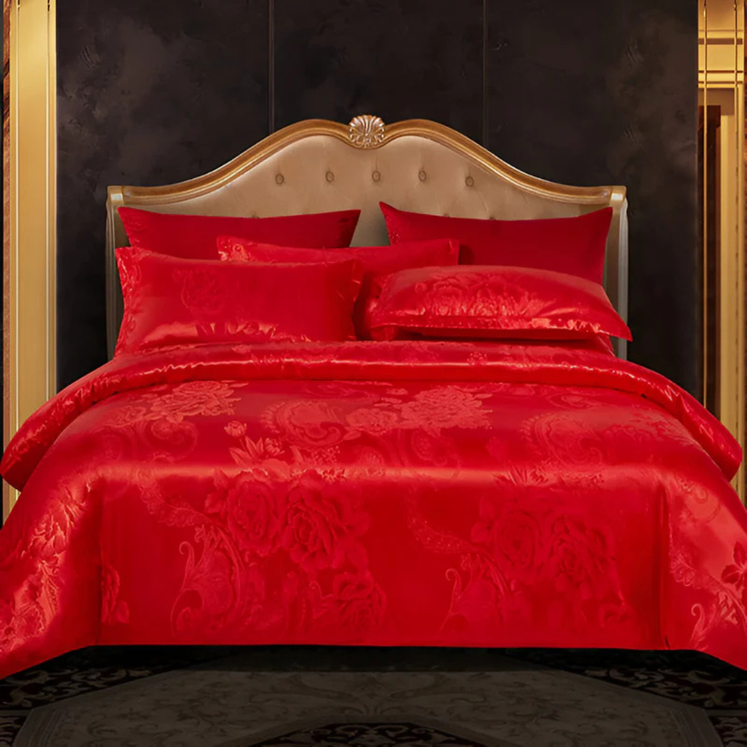 Duvet Cover Satin Floral Set – Luxurious Design for Serene Sleep 8