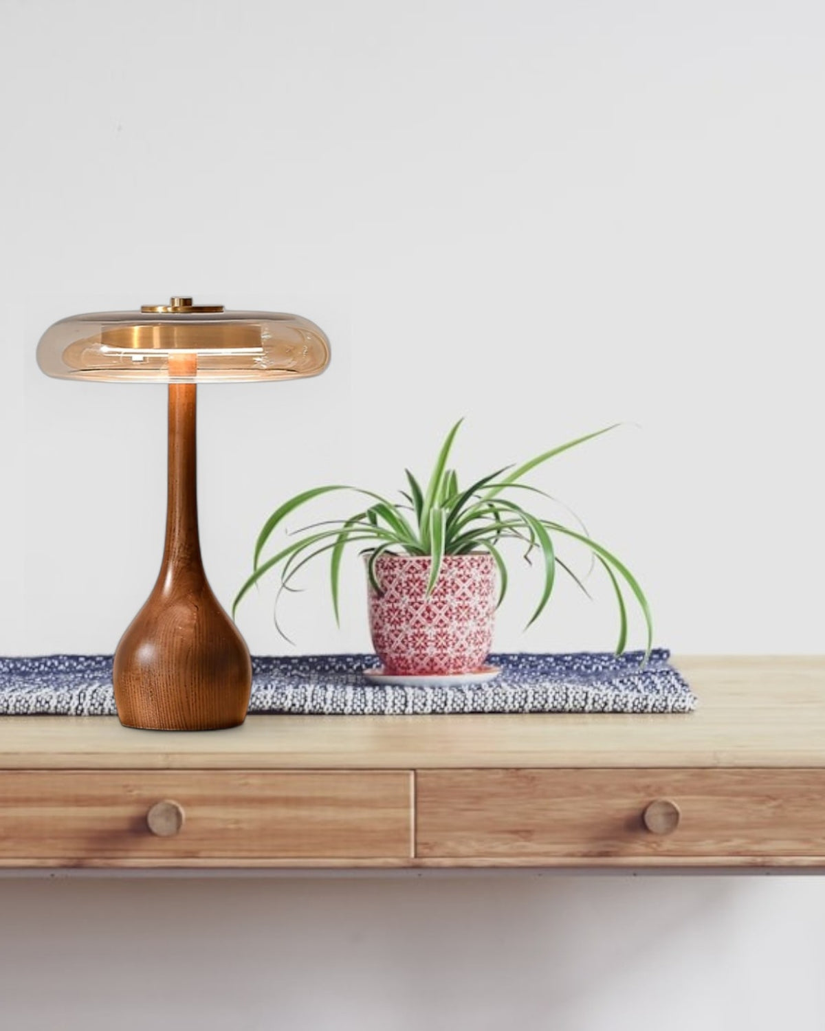 Elegant Table Lamp Wood Glass – Soft, Inviting Glow for Cozy Spaces 8