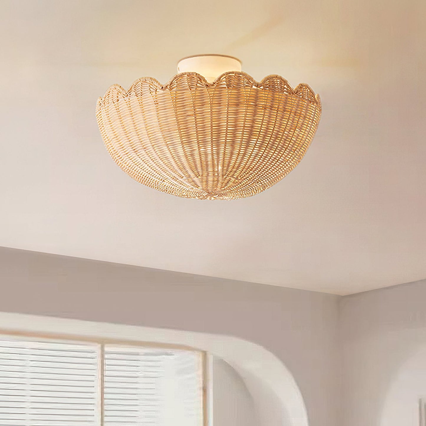 Elior Ceiling Light Fixture – Handcrafted Raffia Design for Cozy Ambiance 3