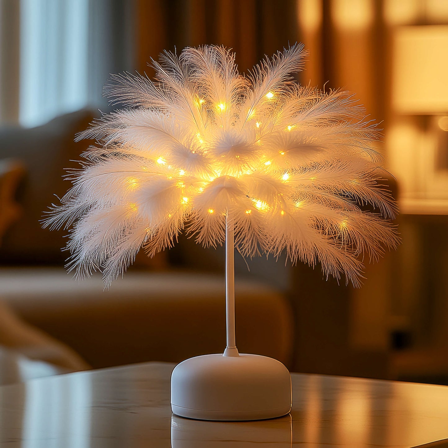 Feathered Fantasy Table Lamp – Elegant Nature-Inspired Illumination for Cozy Nights 4