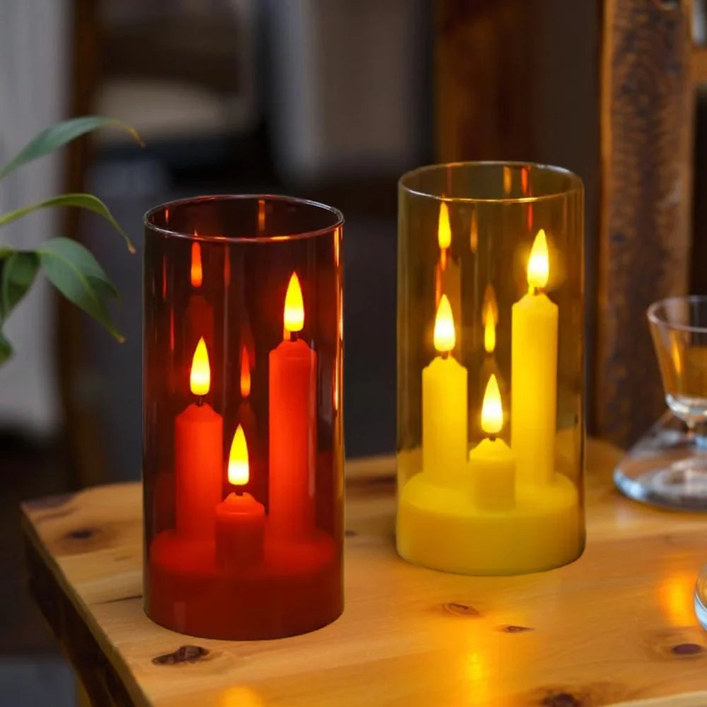 Flameless LED Candles with 3 Wicks – Elegant Glow for Cozy Evenings 3