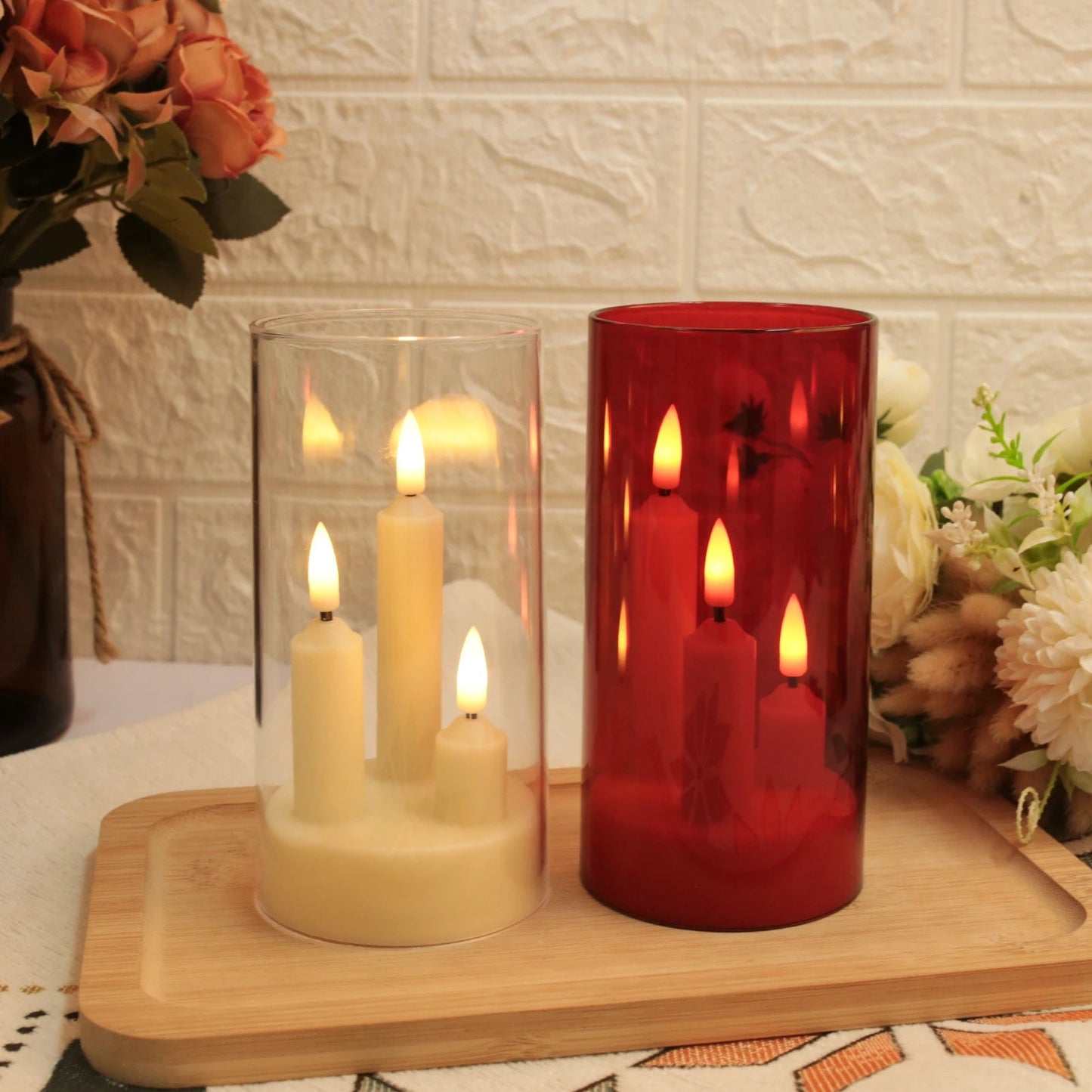 Flameless LED Candles with 3 Wicks – Elegant Glow for Cozy Evenings 7