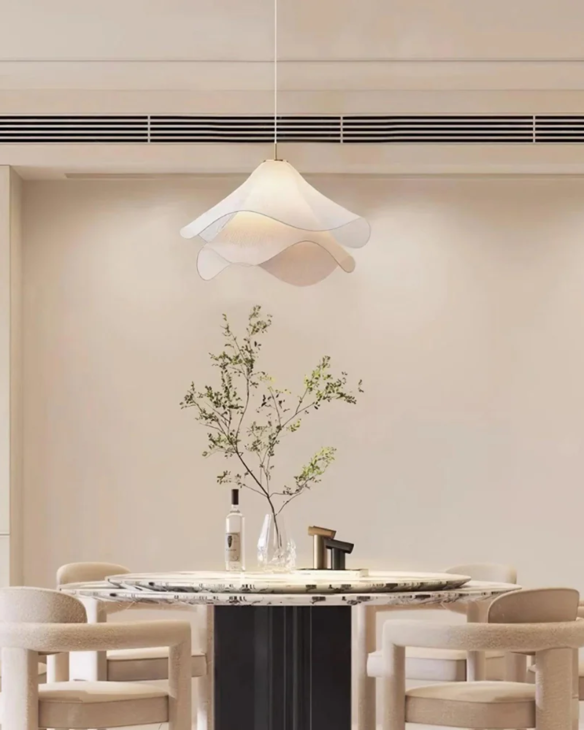 Flush Mount Ceiling Light Wave Textile – Elegant Design for Cozy Ambiance 2