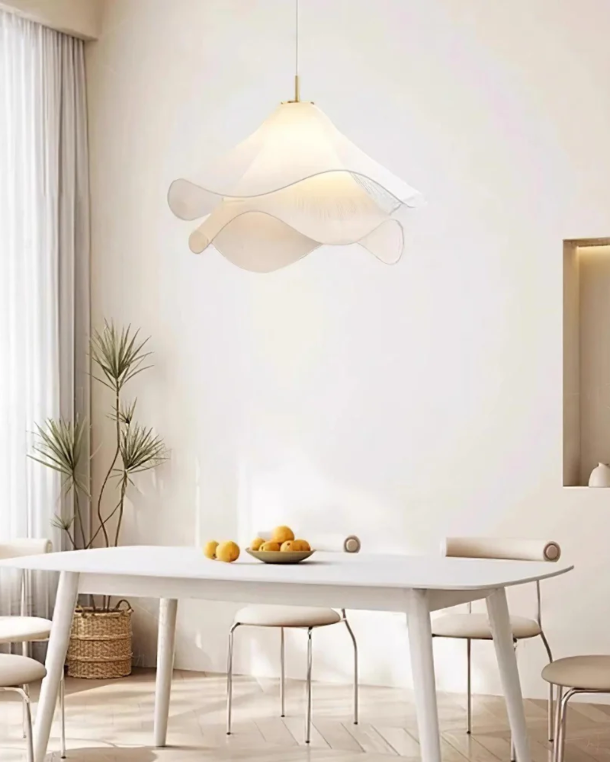 Flush Mount Ceiling Light Wave Textile – Elegant Design for Cozy Ambiance 3