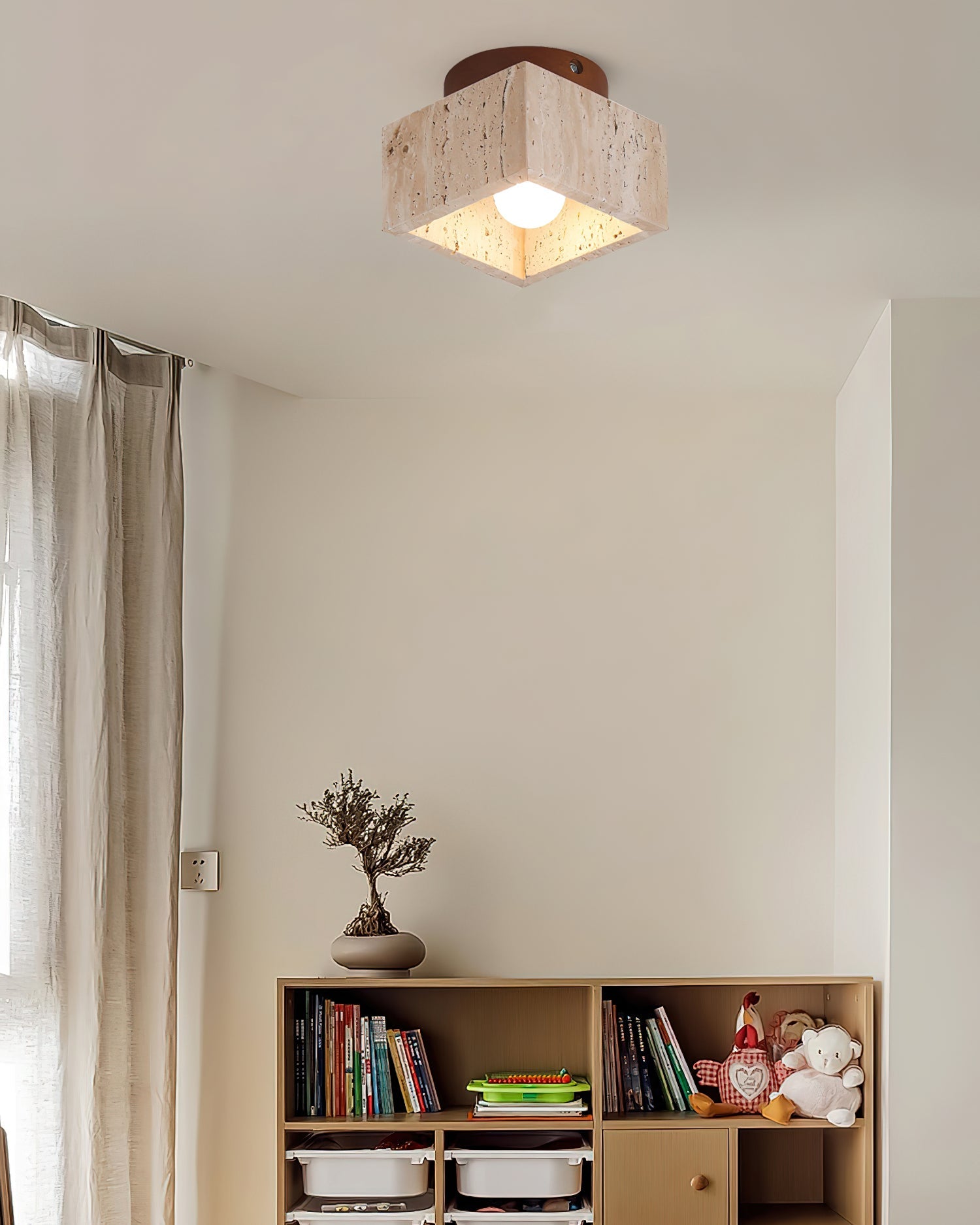 Gaila Flush Mount Ceiling Light – Natural Elegance with Inviting Glow 4