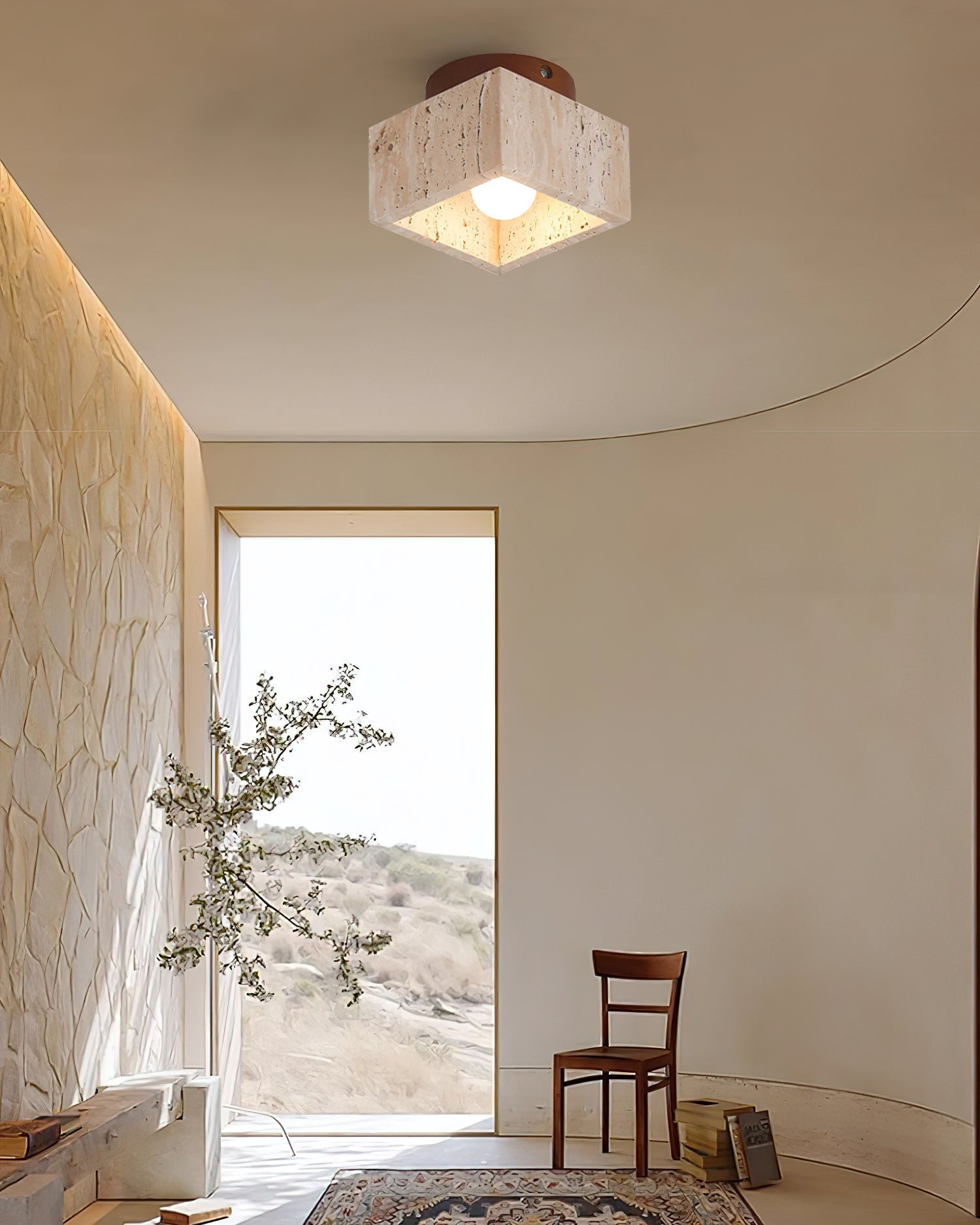 Gaila Flush Mount Ceiling Light – Natural Elegance with Inviting Glow 5