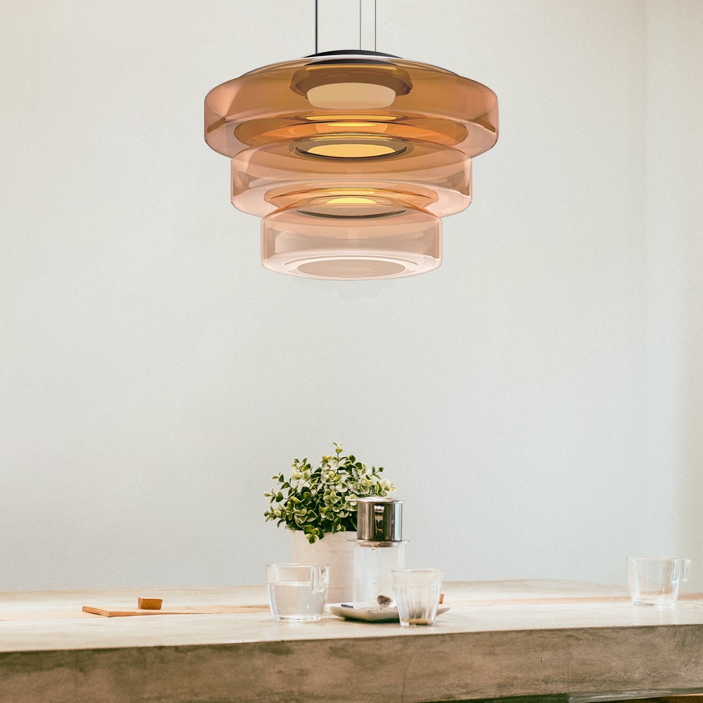 GlasBau Ceiling Lamp – Stylish Ambiance with Warm Light 3