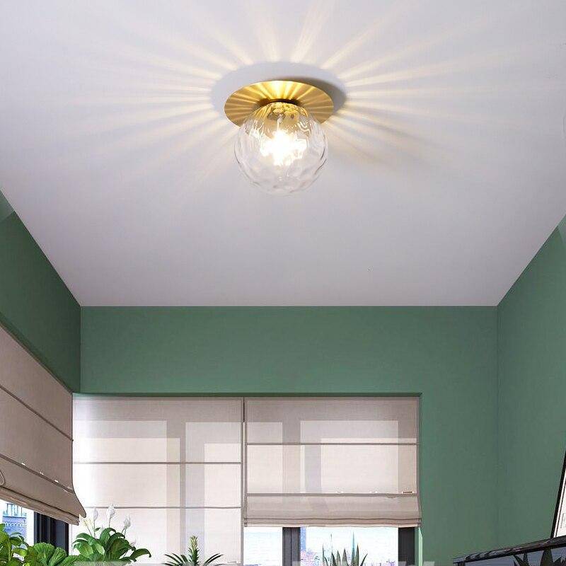 Gold LED Ceiling Light With Glass Ball – Elegant Ambiance For Modern Spaces 2