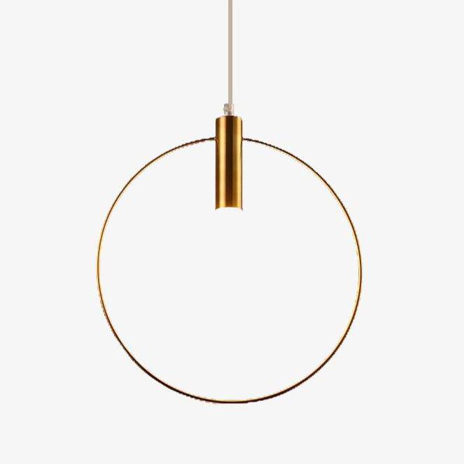Golden LED Pendant Lamp Round Shape – Modern Aesthetic for Stylish Spaces 0