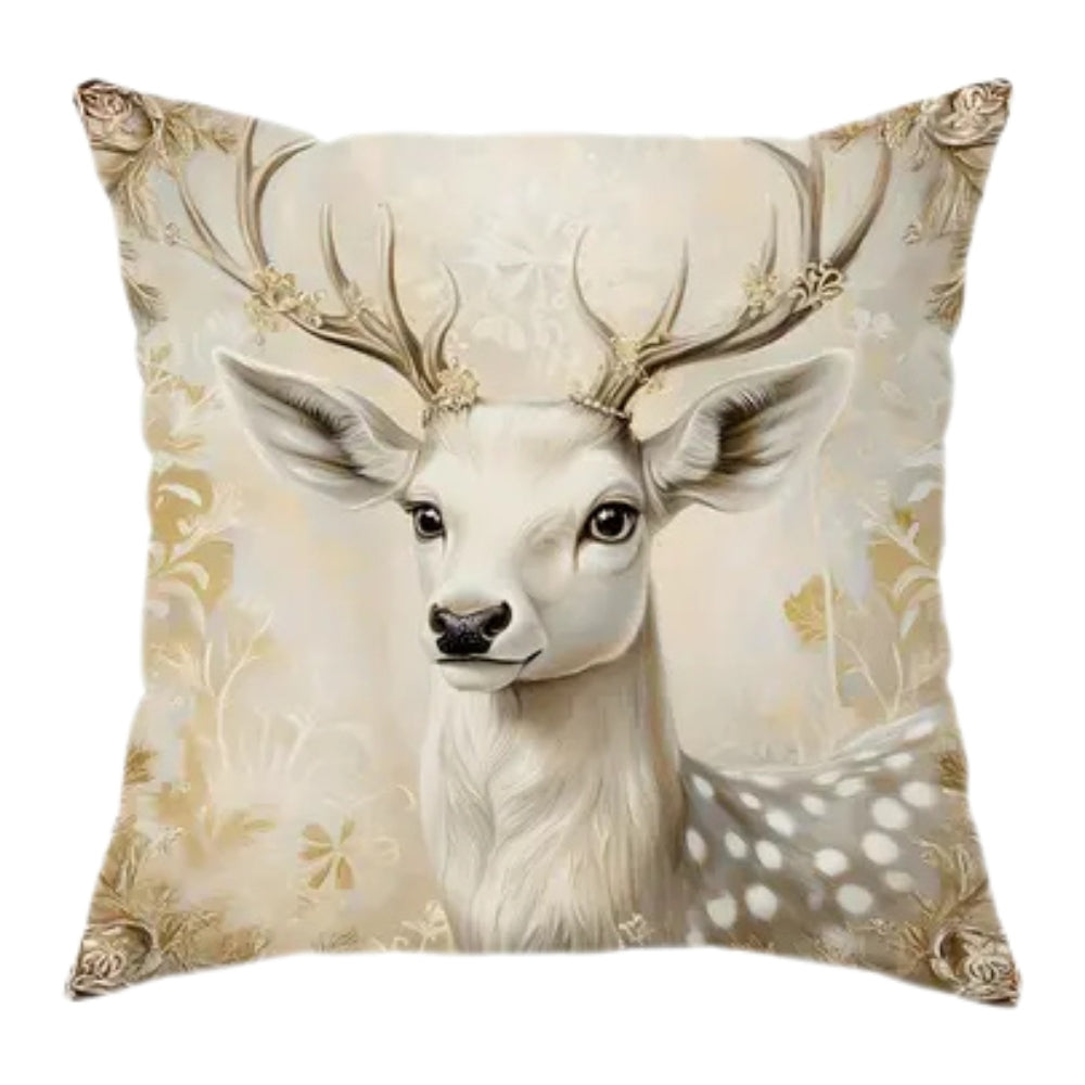 Golden Velvet Christmas Cushion Covers – Elegant Accents for Festive Charm 4