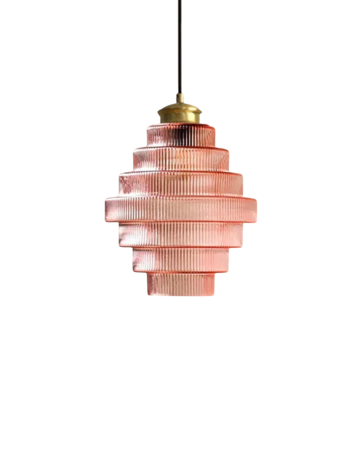 Hanging Lamp Ribbed Glass Retro – Warm Illumination with Classic Elegance 4