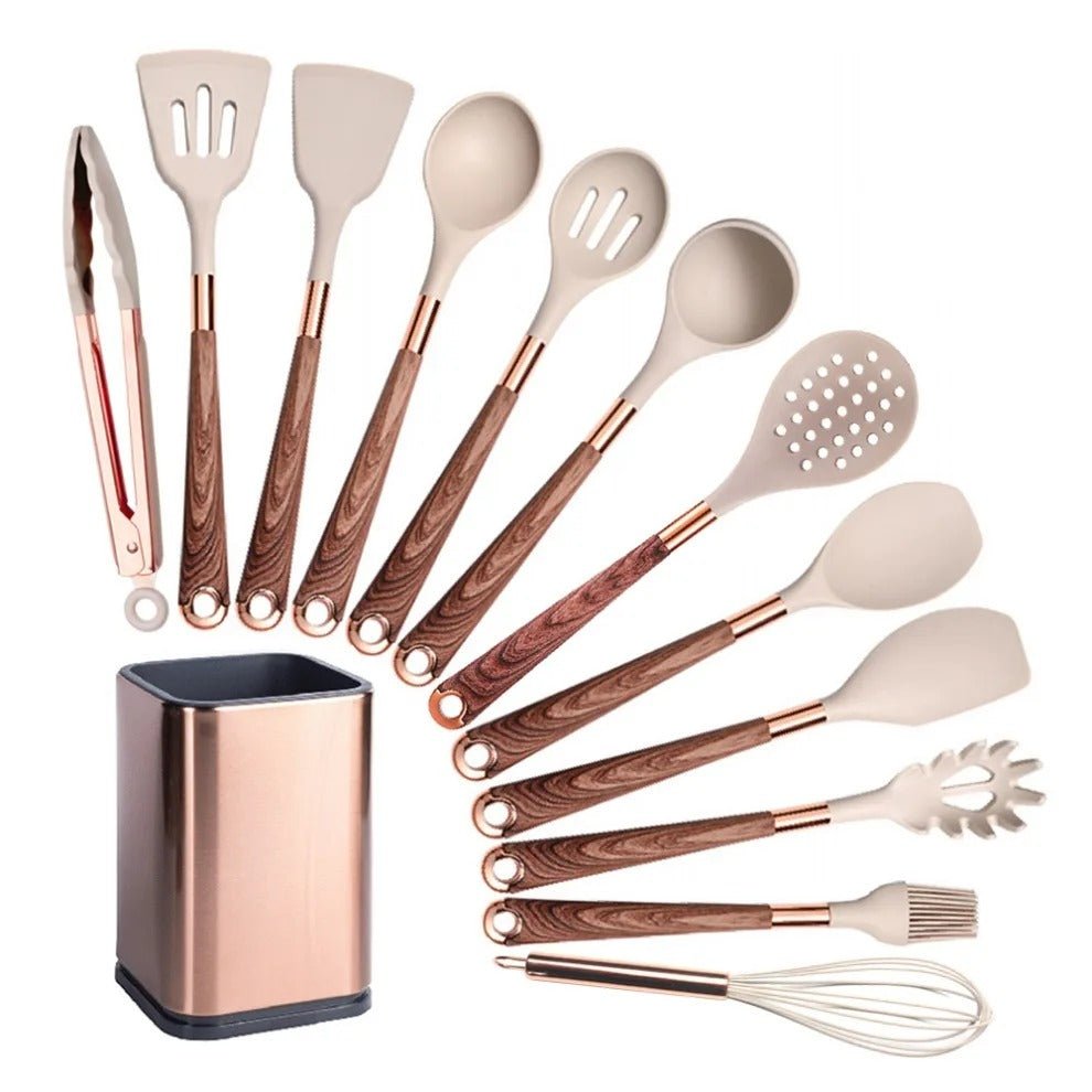 Heat-Resistant Silicone Kitchen Utensils Set – Essential Tools for Effortless Cooking 1