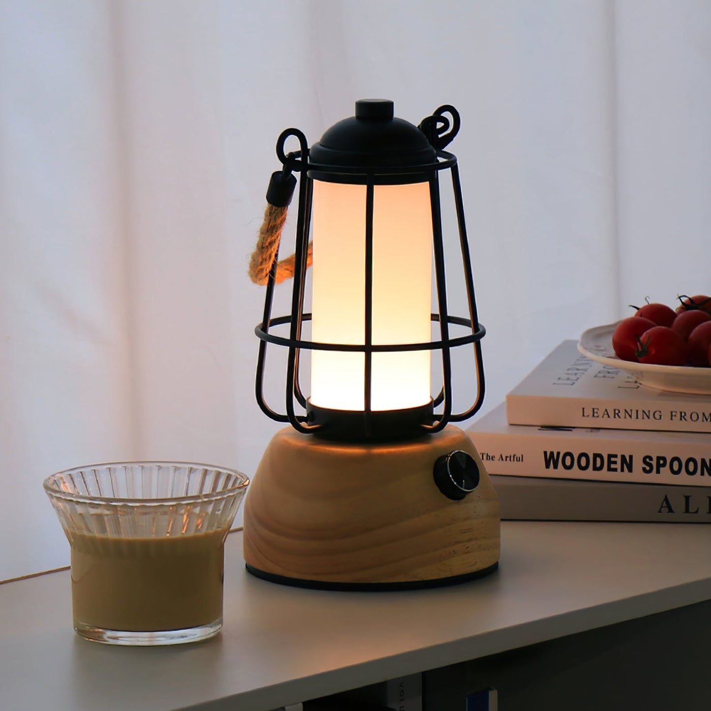 Hemp Rope Lantern Table Lamp – Charming Outdoor Light with Rustic Style 2