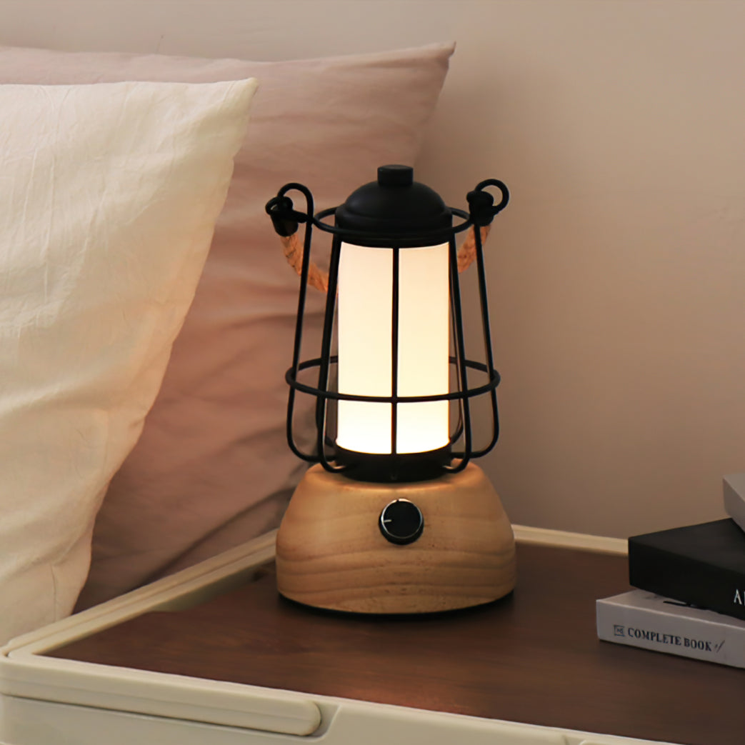 Hemp Rope Lantern Table Lamp – Charming Outdoor Light with Rustic Style 3