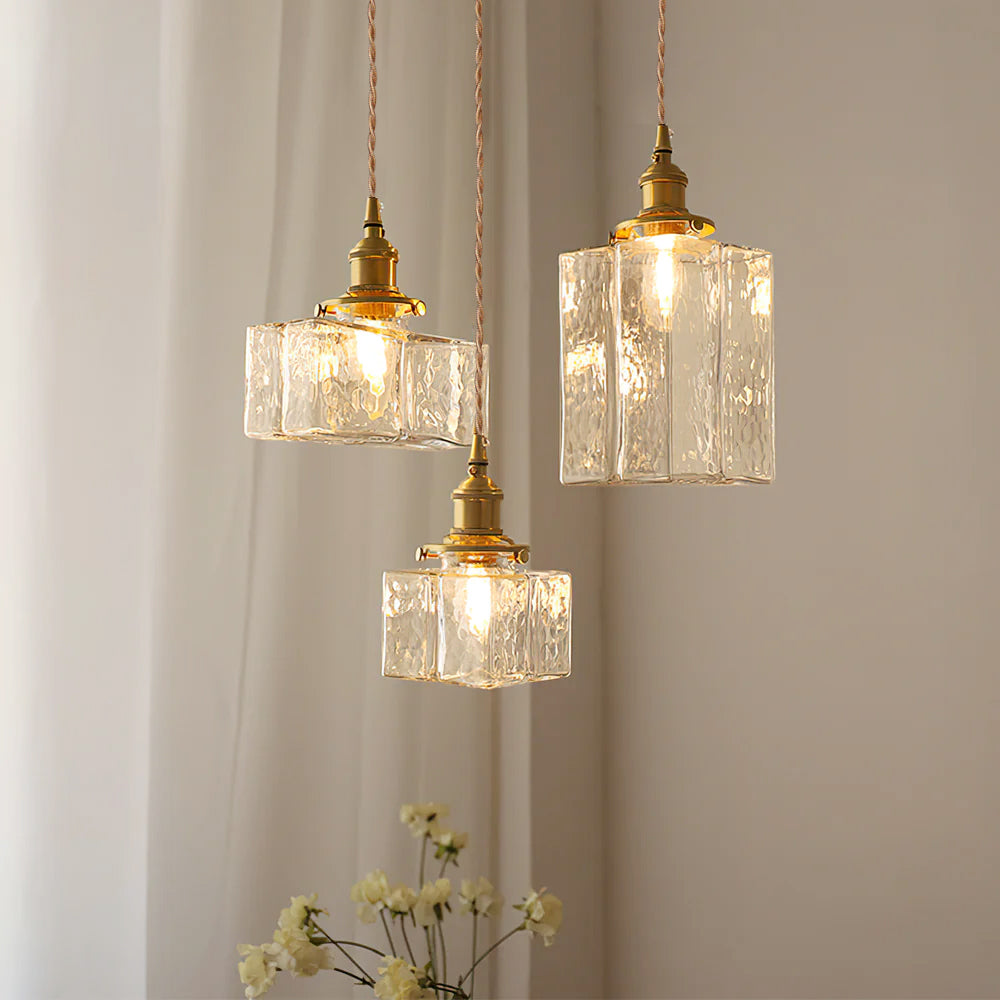 Jewel Glass Brass Pendant Light – Elegant Centerpiece for Modern Spaces 2