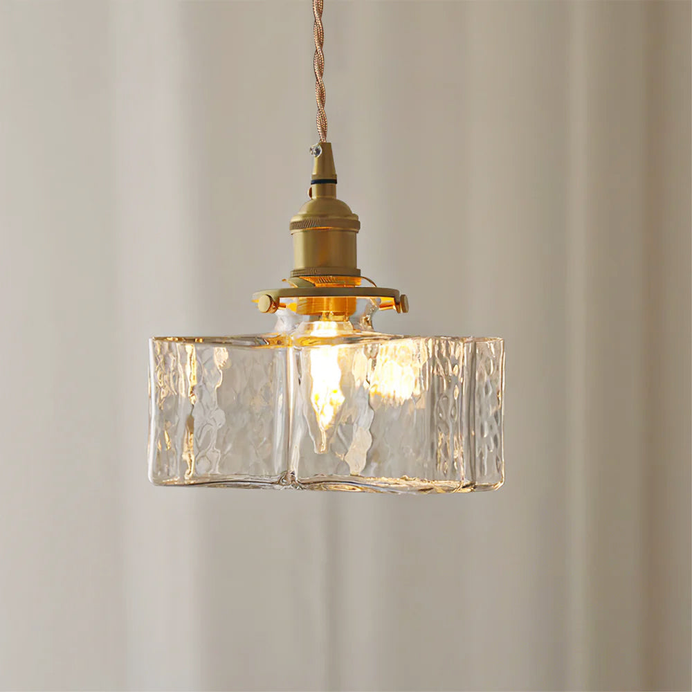 Jewel Glass Brass Pendant Light – Elegant Centerpiece for Modern Spaces 3