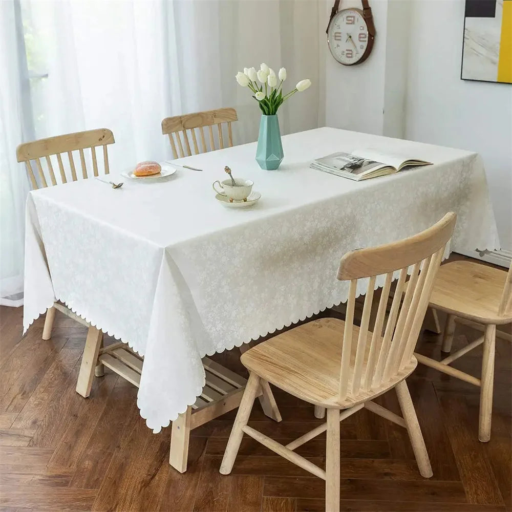 Kitinoy Rectangle Tablecloth – Durable Vinyl Cover for Elegant Dining 3