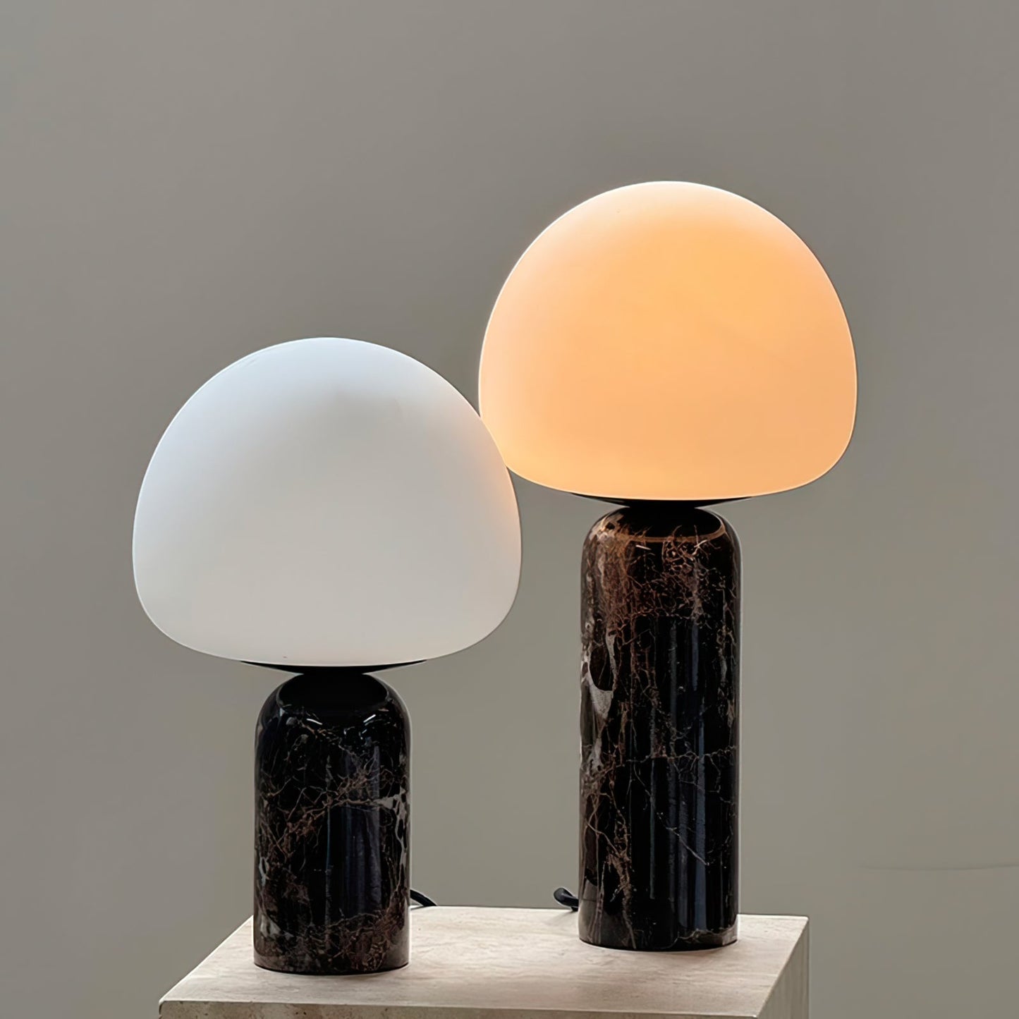 Kizu Table Lamp – Elegant Marble and Glass Style 3