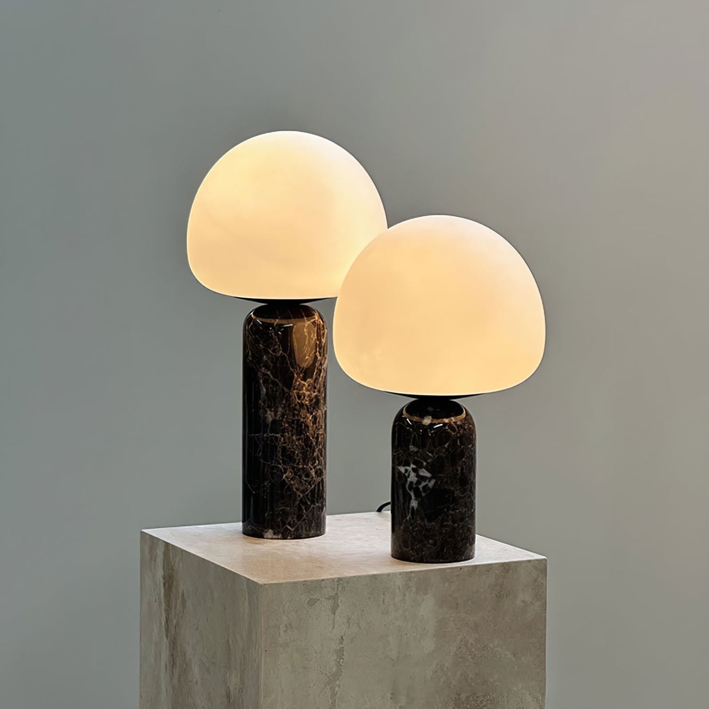 Kizu Table Lamp – Elegant Marble and Glass Style 4