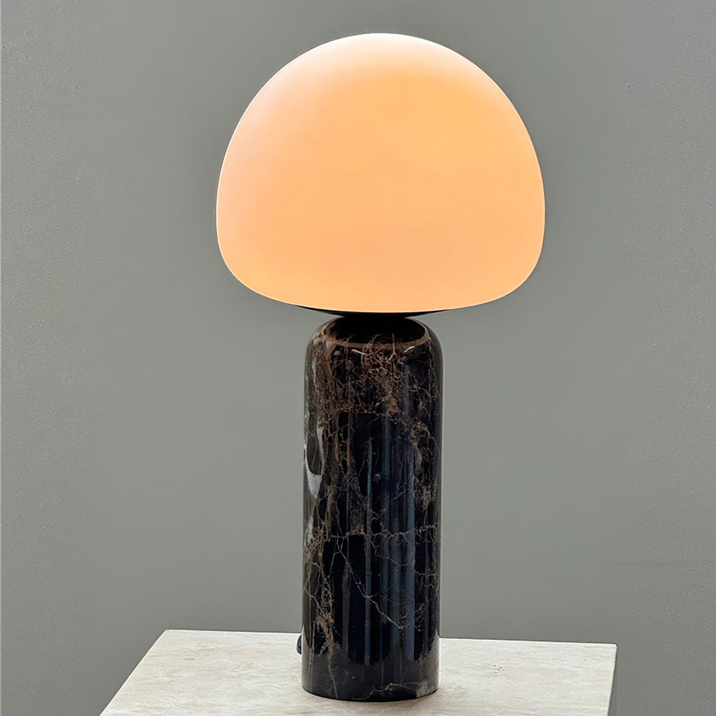 Kizu Table Lamp – Elegant Marble and Glass Style 7