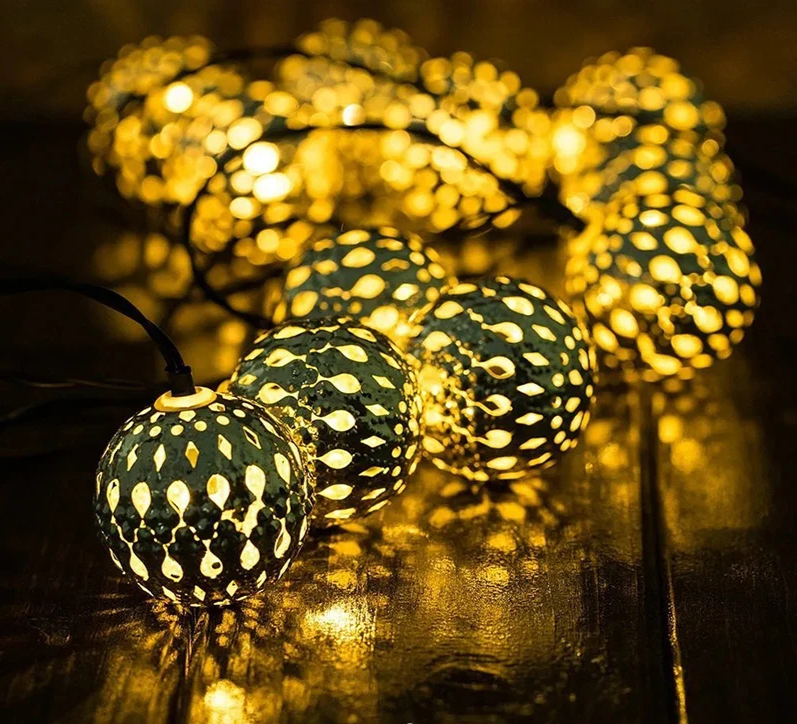 LED Christmas Lights With Moroccan Ball – Enchanting Glow for Holiday Cheer 5