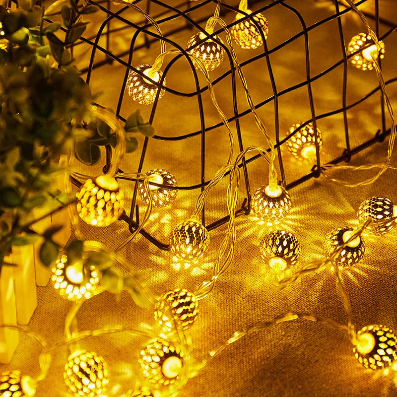 LED Christmas Lights With Moroccan Ball – Enchanting Glow for Holiday Cheer 6