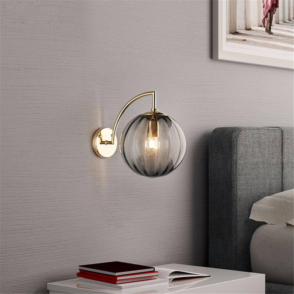 LED Wall Light With Smoked Glass Ball – Sophisticated Design for Elegant Settings 1