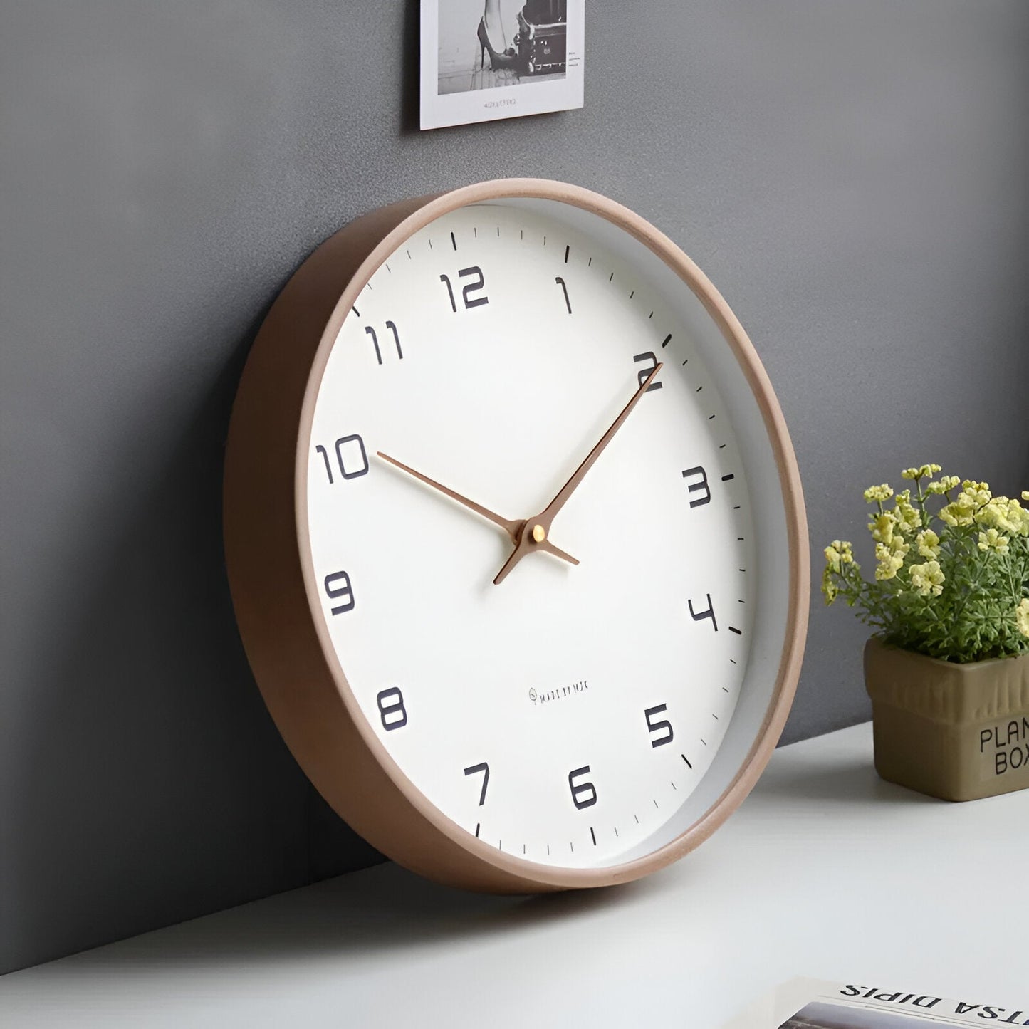 Large Wall Clock with Elegant Wood Finish – Timeless Style for Any Room 2