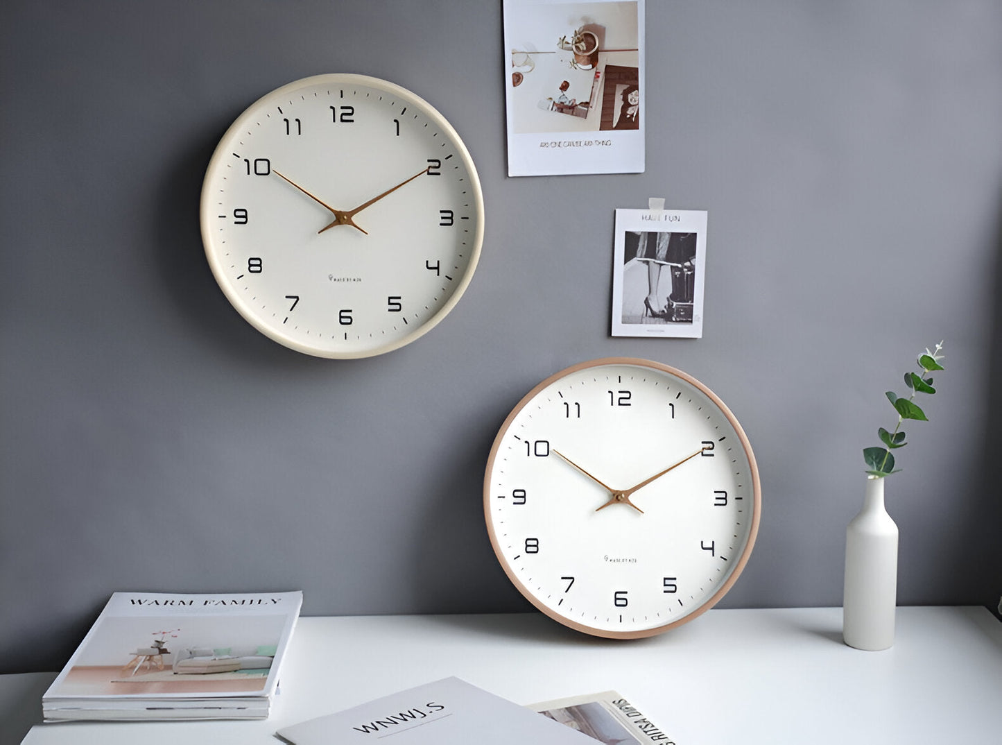 Large Wall Clock with Elegant Wood Finish – Timeless Style for Any Room 4