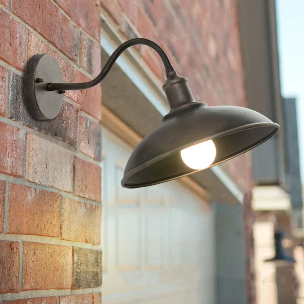 Loni Outdoor Wall Light With Swan Neck – Timeless Elegance for Your Garden 2