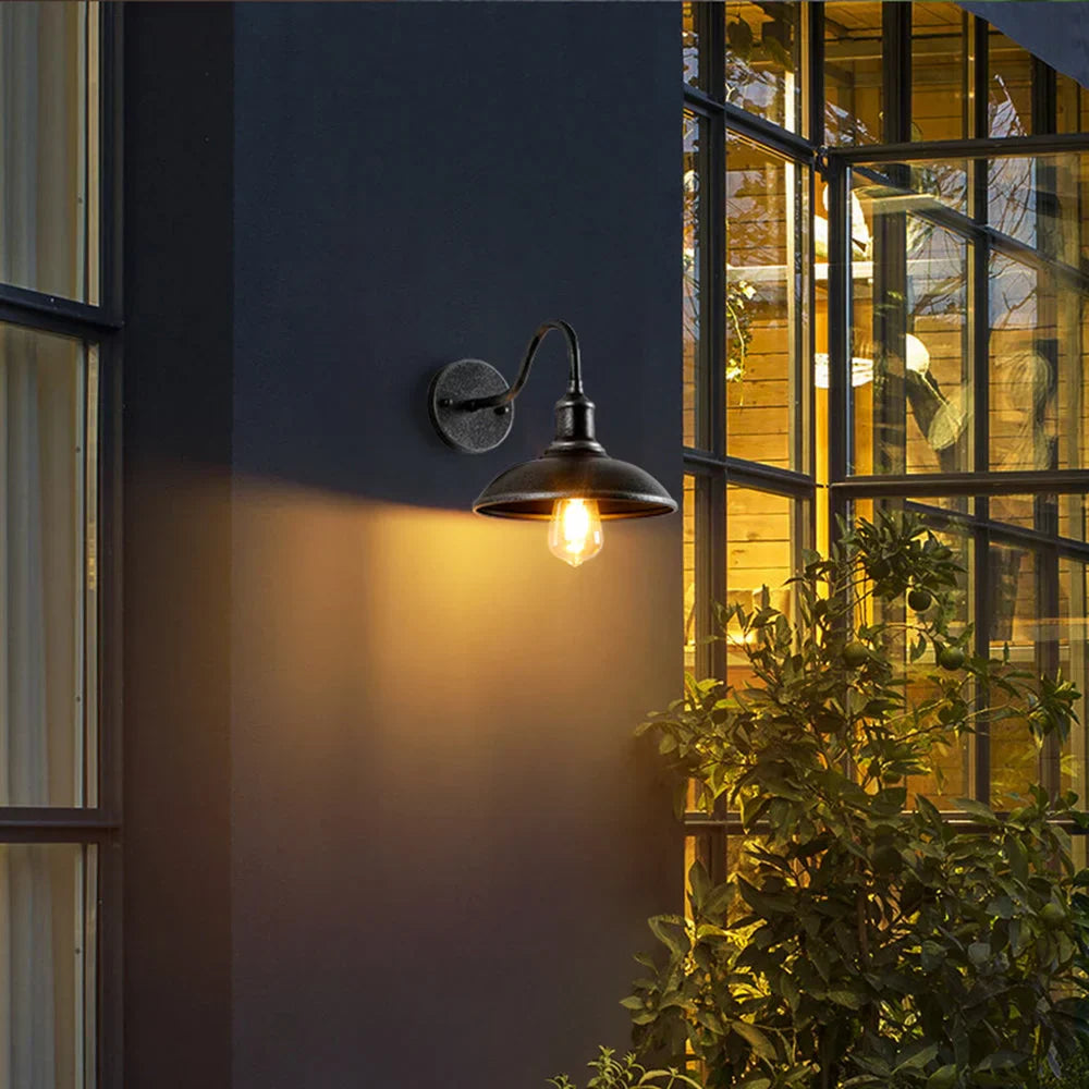 Loni Outdoor Wall Light With Swan Neck – Timeless Elegance for Your Garden 4