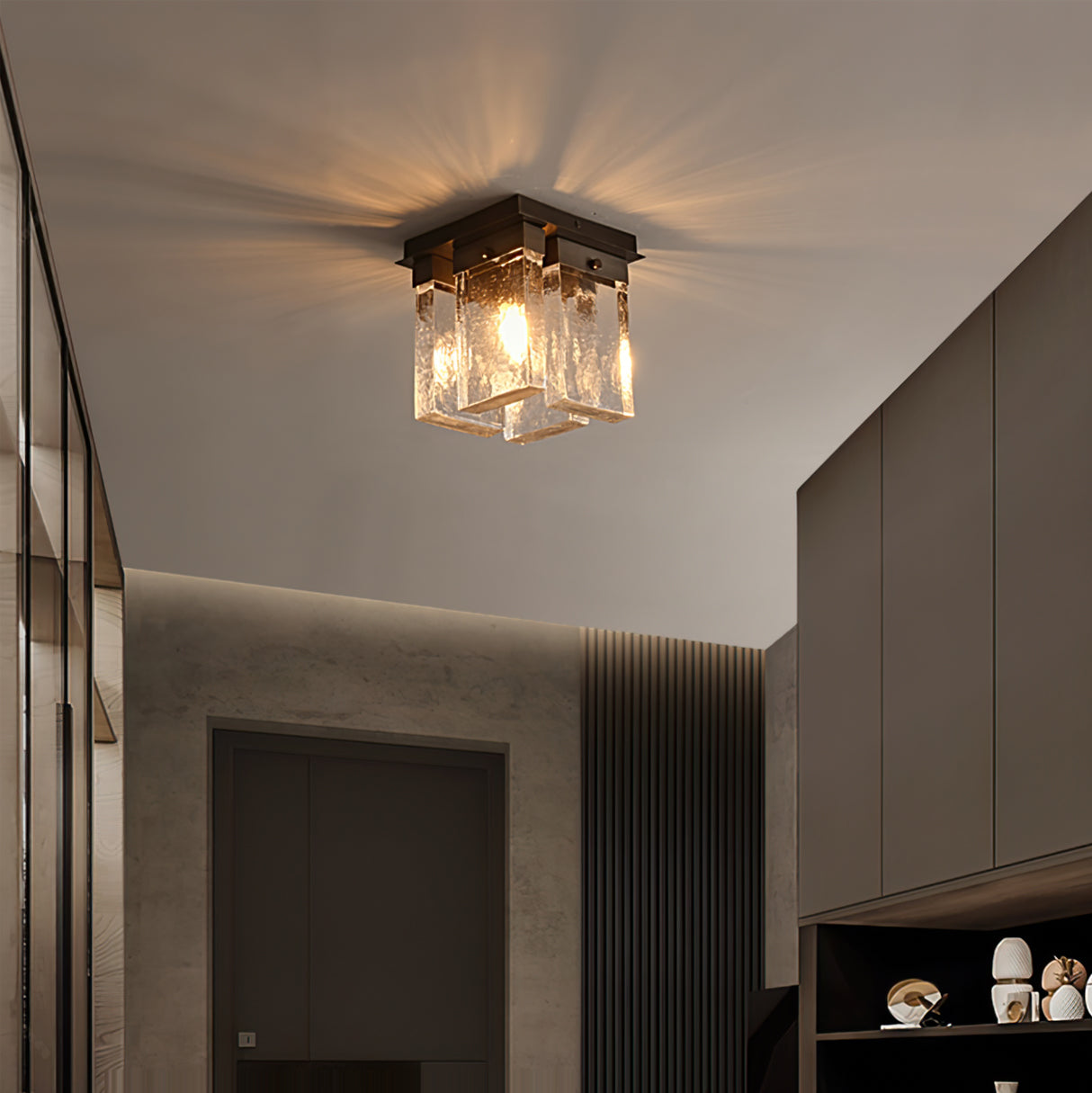 Lourmarin Ceiling Lamp – Stylish Brass and Glass Elegance 2