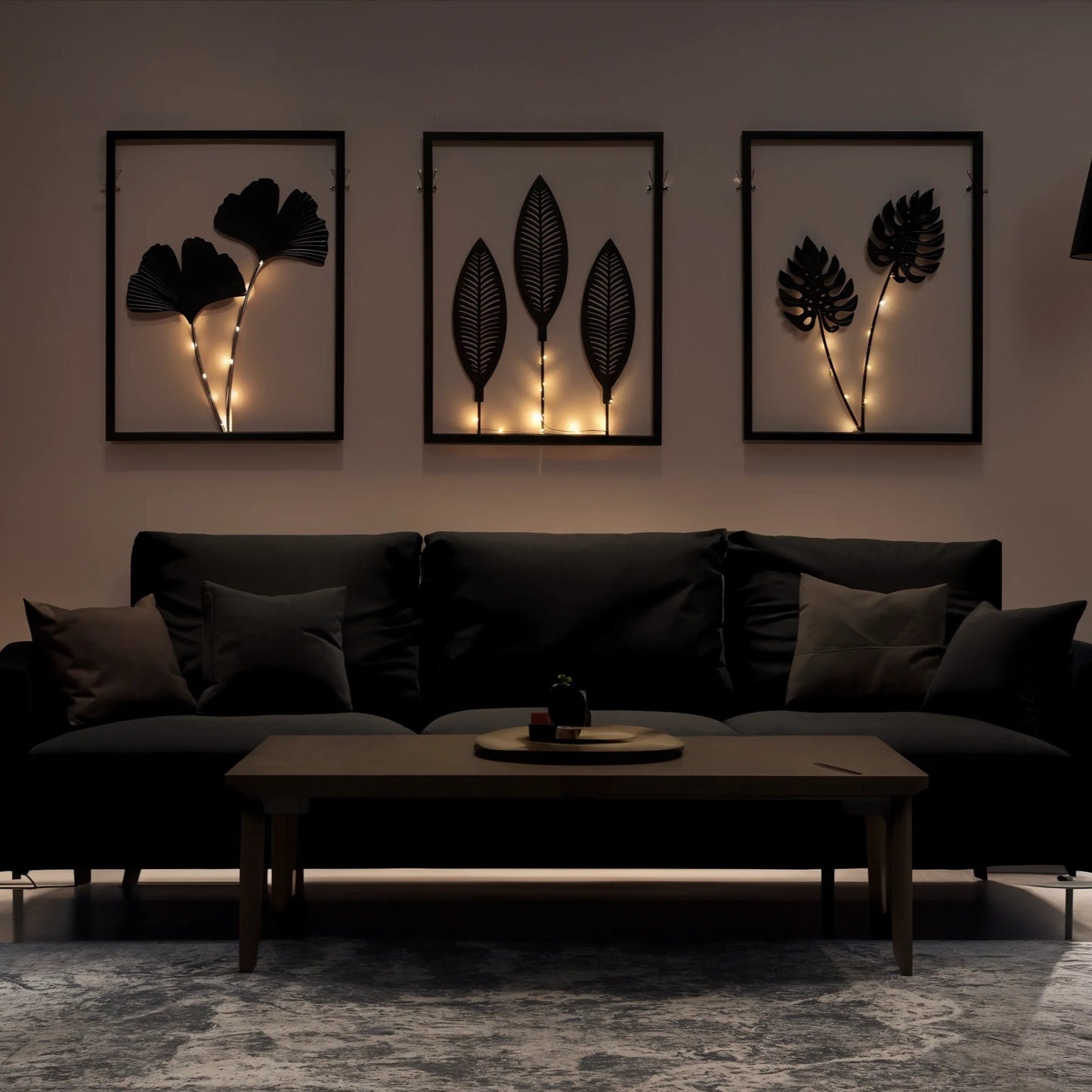 Lumen Leaf Frame Set – Stylish Wall Art for Cozy Vibes 2