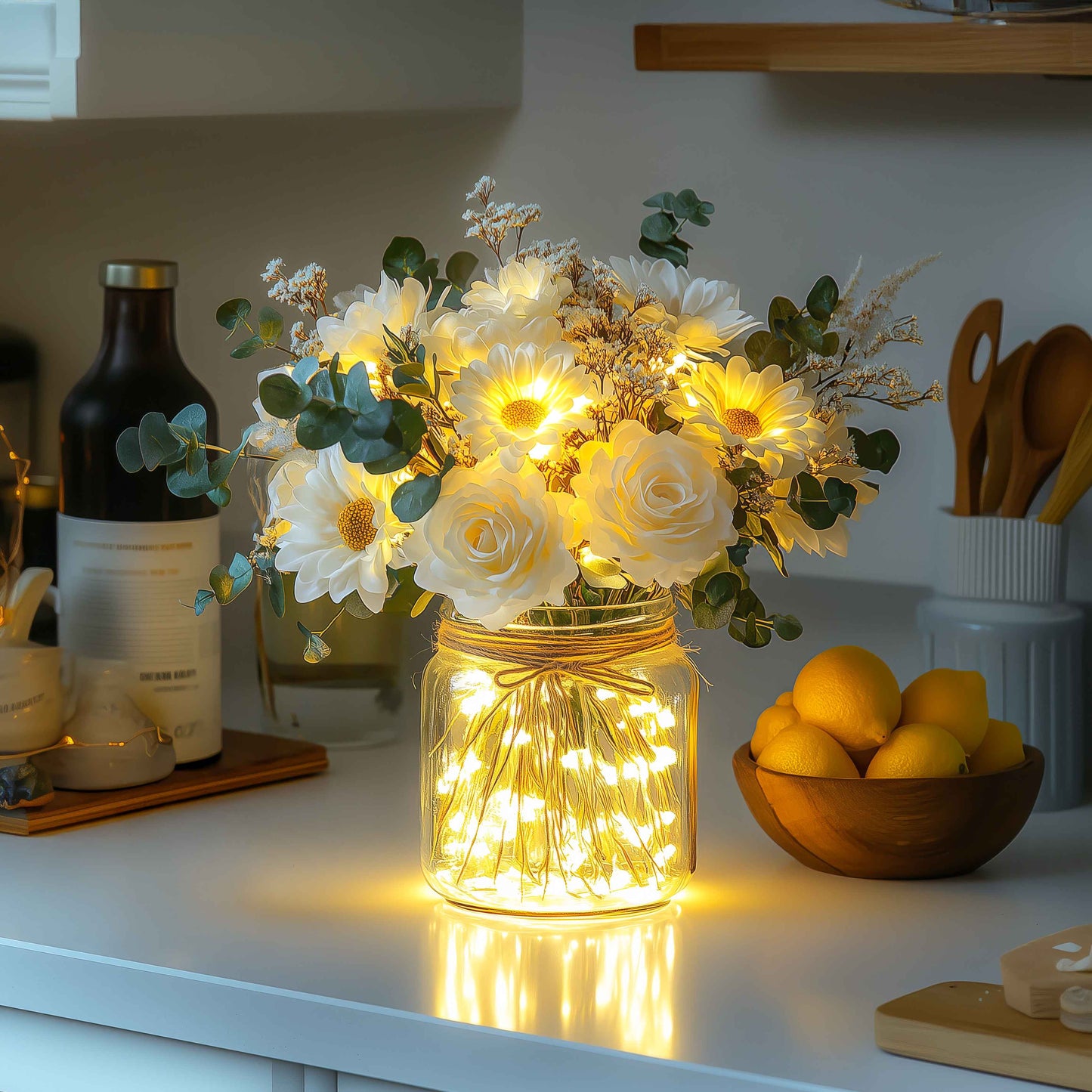 Luminous Bouquet – Glowing Arrangement of Artificial Flowers for Cozy Ambiance 2