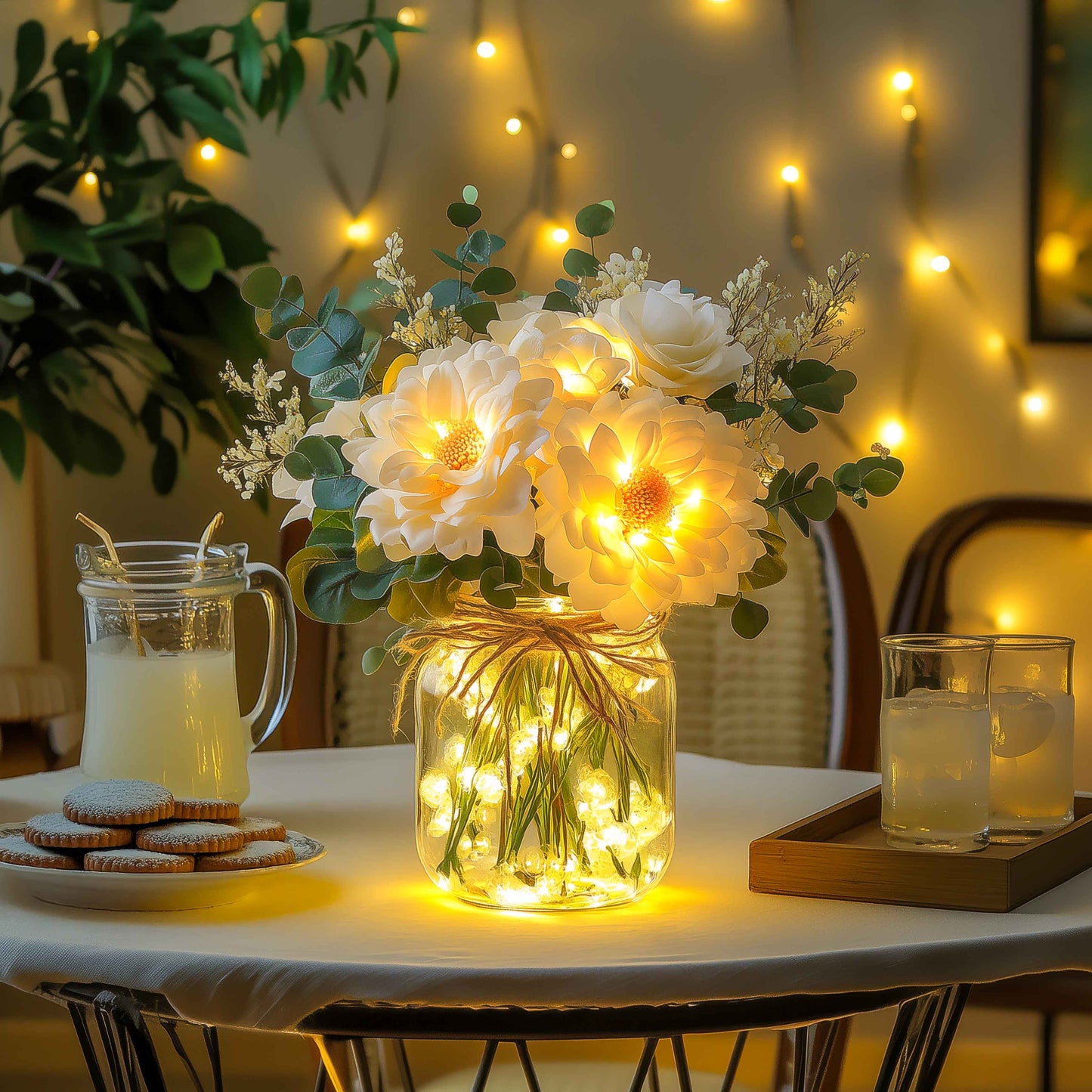 Luminous Bouquet – Glowing Arrangement of Artificial Flowers for Cozy Ambiance 3