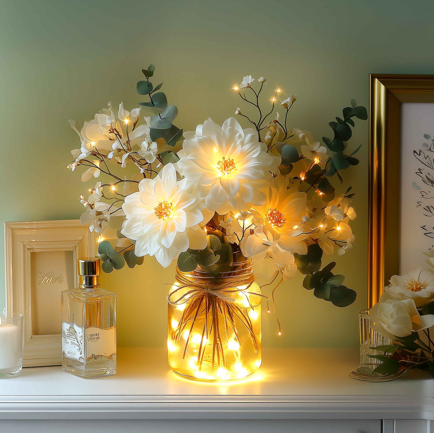 Luminous Bouquet – Glowing Arrangement of Artificial Flowers for Cozy Ambiance 4