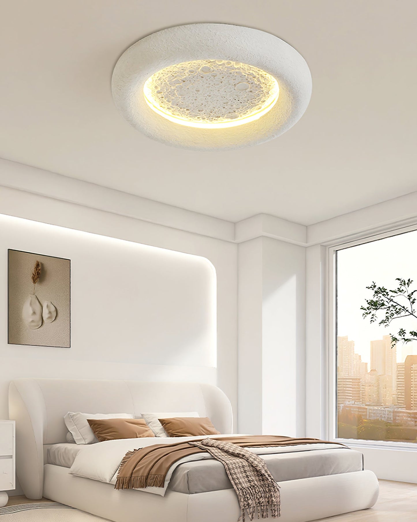 Lunar Glow Ceiling Lamp – Serene Illumination for Tranquil Spaces 5