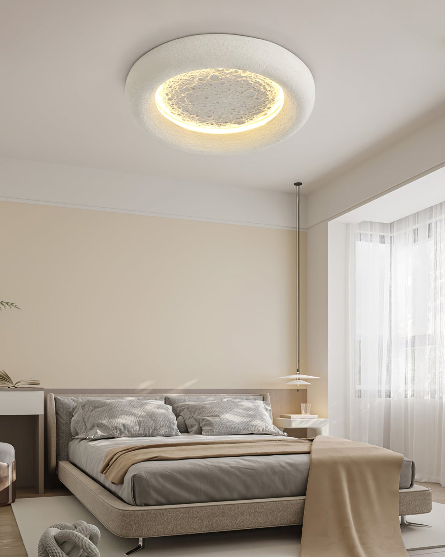 Lunar Glow Ceiling Lamp – Serene Illumination for Tranquil Spaces 6