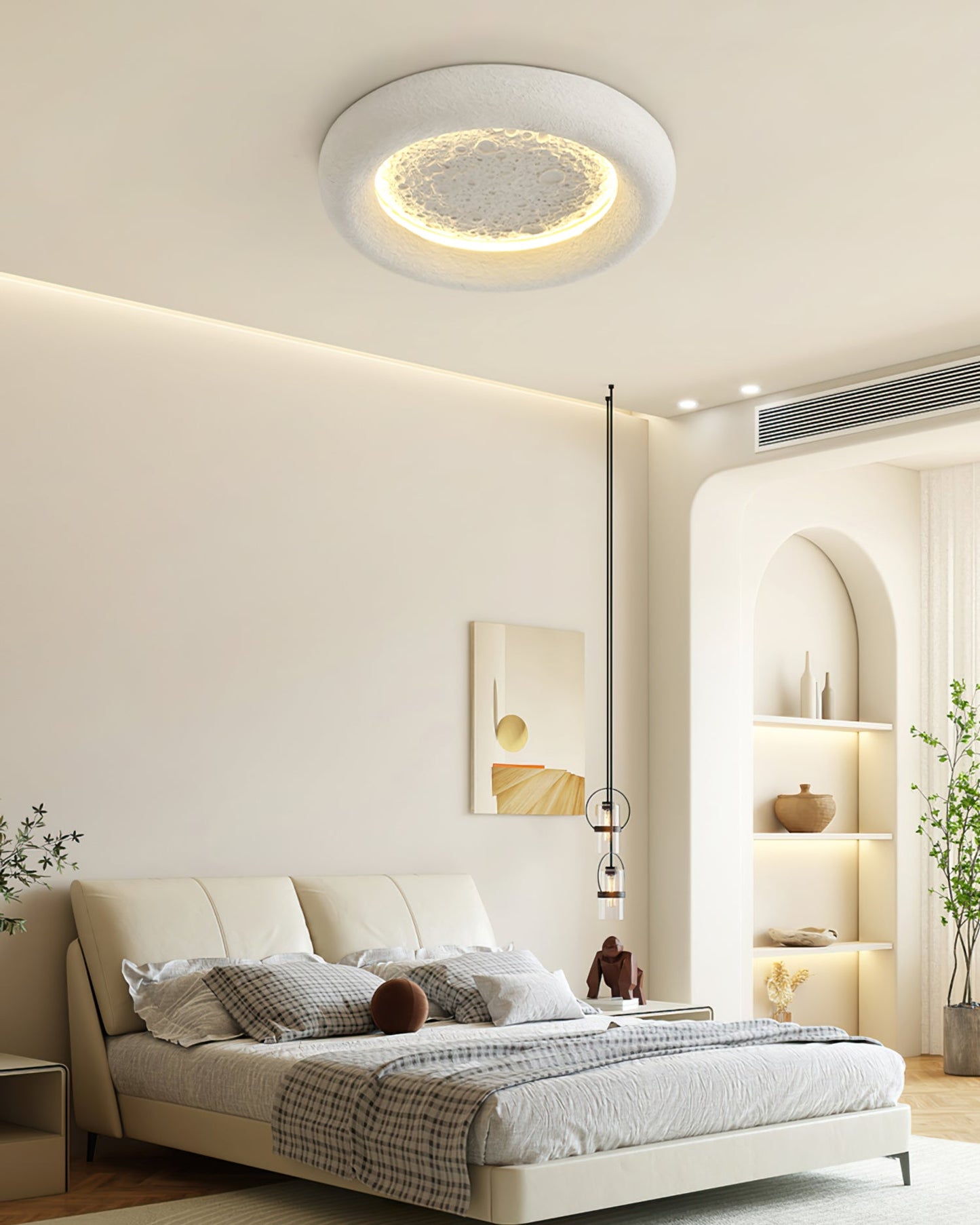 Lunar Glow Ceiling Lamp – Serene Illumination for Tranquil Spaces 8