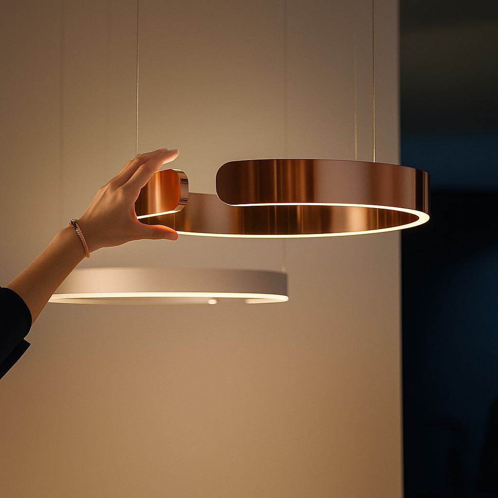 LuxeNova Black Pendant Light – Sleek Design with Warm Ambiance 1