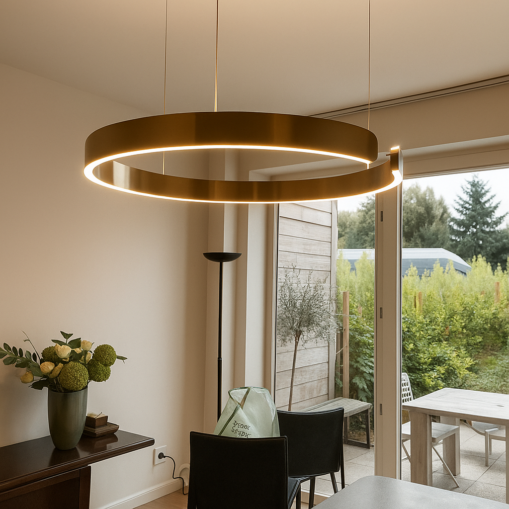 LuxeNova Black Pendant Light – Sleek Design with Warm Ambiance 4