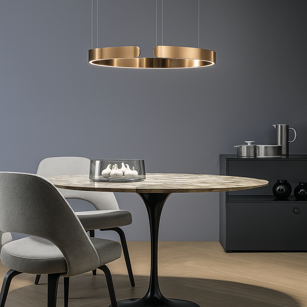 LuxeNova Black Pendant Light – Sleek Design with Warm Ambiance 7