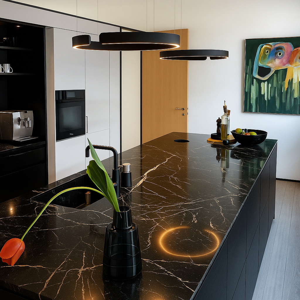 LuxeNova Black Pendant Light – Sleek Design with Warm Ambiance 8
