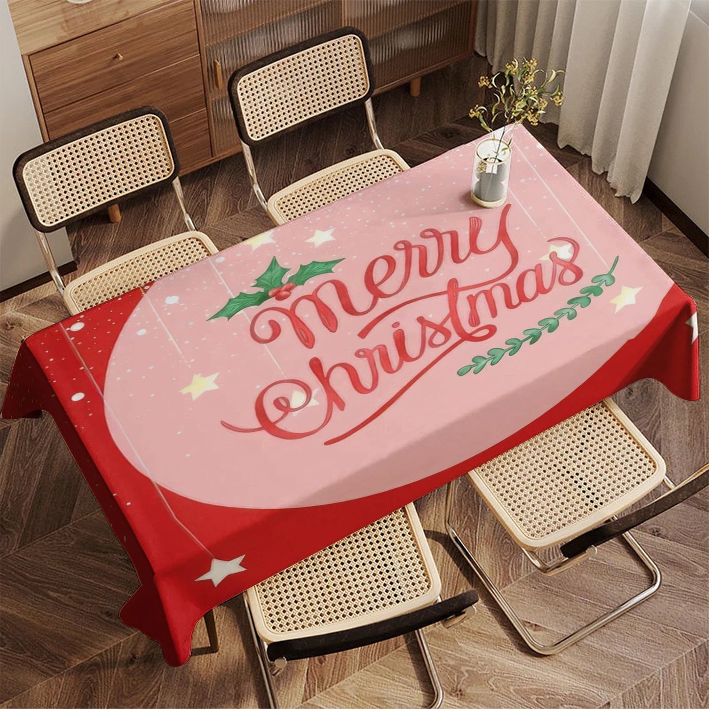 Merry Christmas Pattern Tablecloth – Joyful Décor for Festive Gatherings 2