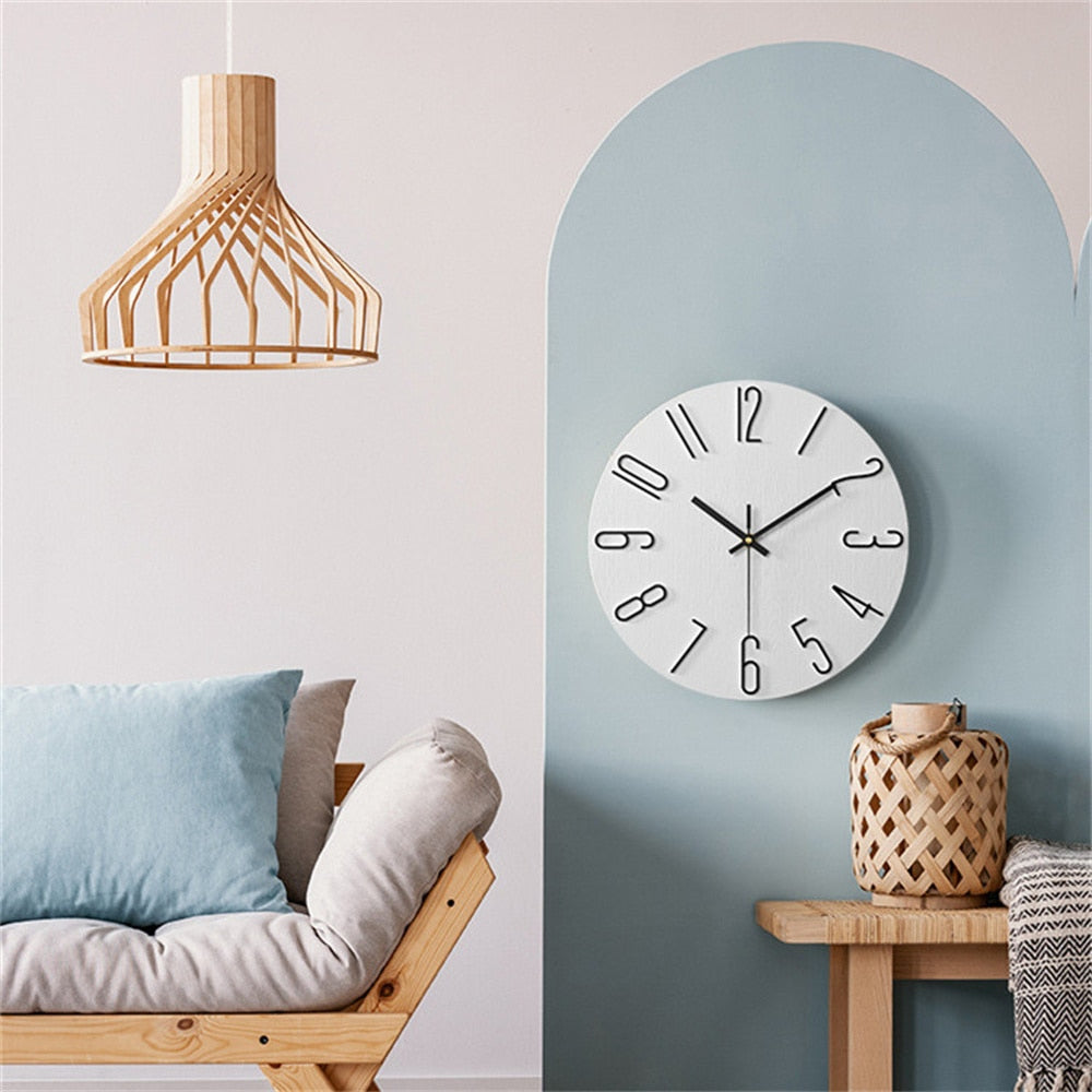 Modern Nordic Plastic Wall Clock – Timeless Elegance for Any Space 4