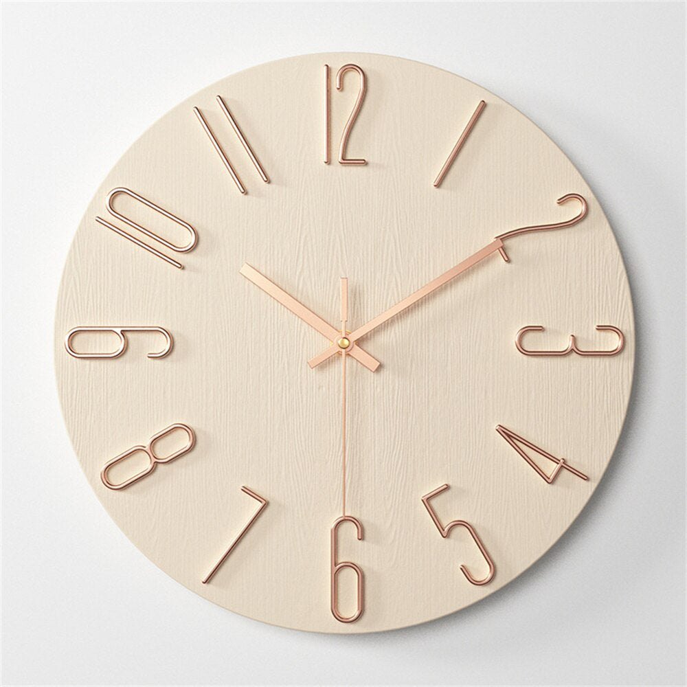 Modern Nordic Plastic Wall Clock – Timeless Elegance for Any Space 9