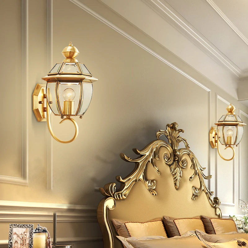 Modern Outdoor Wall Lamp – Elegant Copper Design with Waterproof Features 2